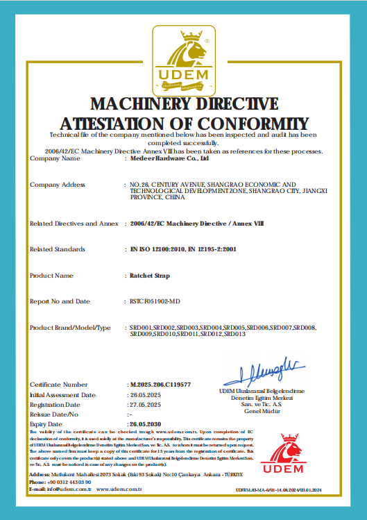 Medeer Hardware Co., Ltd. Achieves Exclusive EU Authorization and Updates CE Certification for Lifting Solutions